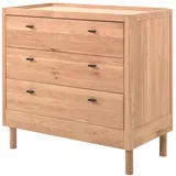 dječja komoda od punog hrasta u prirodnoj boji 100x95x55 cm forrest –
