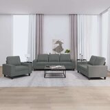 vidaXL Sedežna garnitura 3-delna temno sivo blago | Shoptok.si