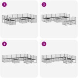  Set vanjskih sofa 10 pcs Bijela 59 x 59 x 37 cm | Shoptok.si