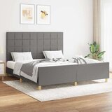  Posteljni okvir z vzglavjem temno siv 160x200 cm blago, (20795164) Cene