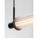 Nova Luce Mat crna LED viseća svjetiljka aluminijska s mogućnosti zatamnjivanja sa staklenim sjenilom Glovia – | shoptok.hr
