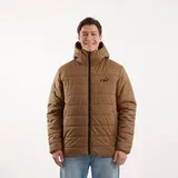 muška jakna power hooded jacket m, braon