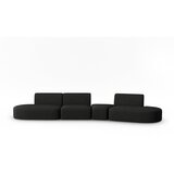 Milo Casa Crna sofa od šenila s desnim kutom 428 cm Paolo – Cijene