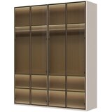 Jela Jagodina plakar sa aluminijumskim ramom P4-4AL - kolekcija opera - kašmir mat lak/al ram kašmir - 182x224x56cm Cene