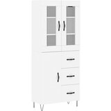  Visoka komoda bijela 69 5x34x180 cm konstruirano drvo | shoptok.hr