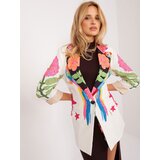 Fashion Hunters Cream single-breasted blazer with print Cene