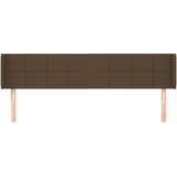 Uzglavlje s ušima tamnosmeđe 163x16x78/88 cm od tkanine | shoptok.hr