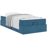  Okvir kreveta s madracem 2 pcs Plava Baršun | shoptok.hr