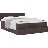  Otomanska postelja z vzmetnico rjav 140x190 cm blago, (22012099) | Shoptok.si