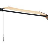 Tenda na uvlačenje žuto-bijela 3,5 x 2,5 m tkanina i aluminij | Eponuda.com