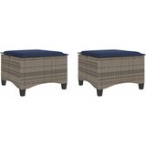 Maison Chic Vrtni stolčki - Vrtni stoli z blazinami 2 kosa Grey 55x55x36 cm Poly Rattan JS1096, (21878984) Cene