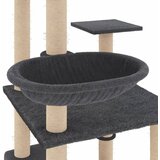  Penjalica za mačke sa stupovima za grebanje tamnosiva 141 cm | shoptok.hr