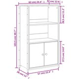  Visoka komoda crna 62 x 32 x 103,5 cm od konstruiranog drva | shoptok.hr