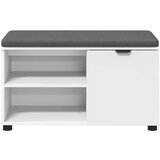  Klupa za hodnik s jastukom Jednobojno Bijelo 80 x 38 x 46 cm | shoptok.hr