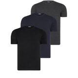 Dewberry TRIPLE SET T8569 BIKE COLLAR MEN'S T-SHIRT-BLACK-NAVY BLUE-ANTHRACITE Cijene