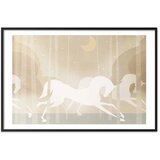  Plakat - Galloping Horses 90x60 Crni okvir s margom | shoptok.hr