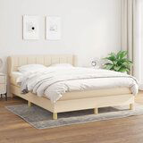 The Living Store Box spring postelja z vzmetnico krem 140x200 cm blago - Box Spring Postelja, (21437800) Cene
