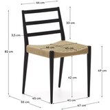 Kave Home Crne/u prirodnoj boji blagovaonske stolice u setu 2 kom od punog hrasta Analy – | shoptok.hr