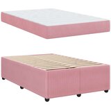  Posteljni okvir z vzmetnico z vzmetnico Roza 120 x 200 cm Žamet, (5000069887) | Shoptok.si