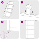  Klizna vrata crna 102,5x205 cm od kaljenog stakla i aluminija | shoptok.hr
