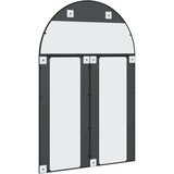 vidaXL Stensko ogledalo črno 100x150 cm obokano železo | Shoptok.si