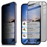 Anti-spy zaščitno steklo za iPhone 14 Pro Max | Full Glue, črn rob