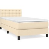 Maison Chic Box spring postelja - Vzmetna postelja z vzmetnico krem 90x190 cm blago SL13014, (21883665) | Shoptok.si