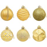 Set božićnih kuglica 36 kom. Zlatno 6 cm Polistiren | shoptok.hr