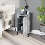  Noćni ormarić siva boja betona 40x35x70 cm konstruirano drvo | shoptok.hr