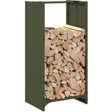  stojalo za drva olivno zelena 40x30x80 cm hladno valjano jeklo | Shoptok.si