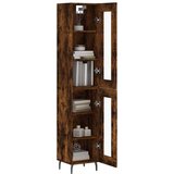  Visoka komoda dimljeni hrast 34 5x34x180cm konstruiranog drva | shoptok.hr