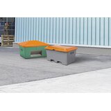 Cemo Posoda za posipni material iz umetne mase s steklenimi vlakni, prostornina 1500 l, brez odprtine za odvzemanje, siva posoda | Shoptok.si