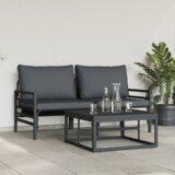 vidaXL Sjedeća garnitura za vrt 3 pcs Antracit Čelik | shoptok.hr