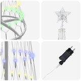  LED božićno drvce s 290 LED svjetlima Šareni 250 cm Metal | shoptok.hr