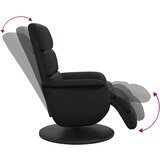  Naslonjač od umjetne kože s osloncem za noge crni | shoptok.hr