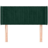  Uzglavlje s ušima tamnozeleno 103x16x78/88 cm baršunasto | shoptok.hr