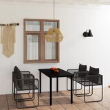  5-dijelni vrtni blagovaonski set crni | shoptok.hr