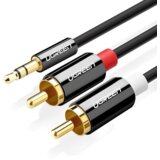 Ugreen 10590 avdio kabel 3 m 2 x RCA 3.5mm Črna Cene