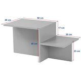 Hanah home stočić za dnevnu sobu harmony - wood black wood black coffee table | ePonuda.com