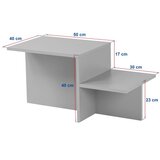 Hanah home Klub sto Harmony, 80x40x40cm, Crni | Eponuda.ba
