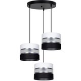  Visilica na sajli CORAL 3xE27/60W/230V crna/bela/hrom prečnik 45 cm | Eponuda.com
