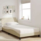 vidaXL Postelja z vzmetnico krem 100x200 cm blago | Shoptok.si