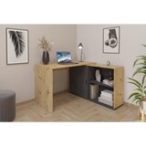 MID.YOU kotna pisalna miza leseni material temno siva, hrast artisan | Shoptok.si