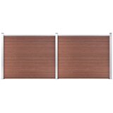  Set panela za ogradu WPC 353 x 146 cm smeđi | shoptok.hr