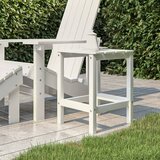 vidaXL Vrtna miza Adirondack bela 38x38x46 cm HDPE Cene