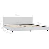  Okvir za krevet od umjetne kože bijeli 180 x 200 cm | shoptok.hr