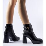 Gemre Black insulated classic eco-leather block heel boots Caio Cijene