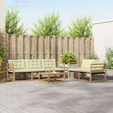  Set vanjskih sofa 6 pcs Bijela i krem 79 x 79 x 37 cm | shoptok.hr