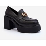 Kesi Zazoo women's leather shoes with high heels, black | shoptok.hr