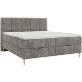 MID.YOU POSTELJA Z VZMETNICO 140 cm x 200 cm , les, tekstil, leseni material siva | Shoptok.si